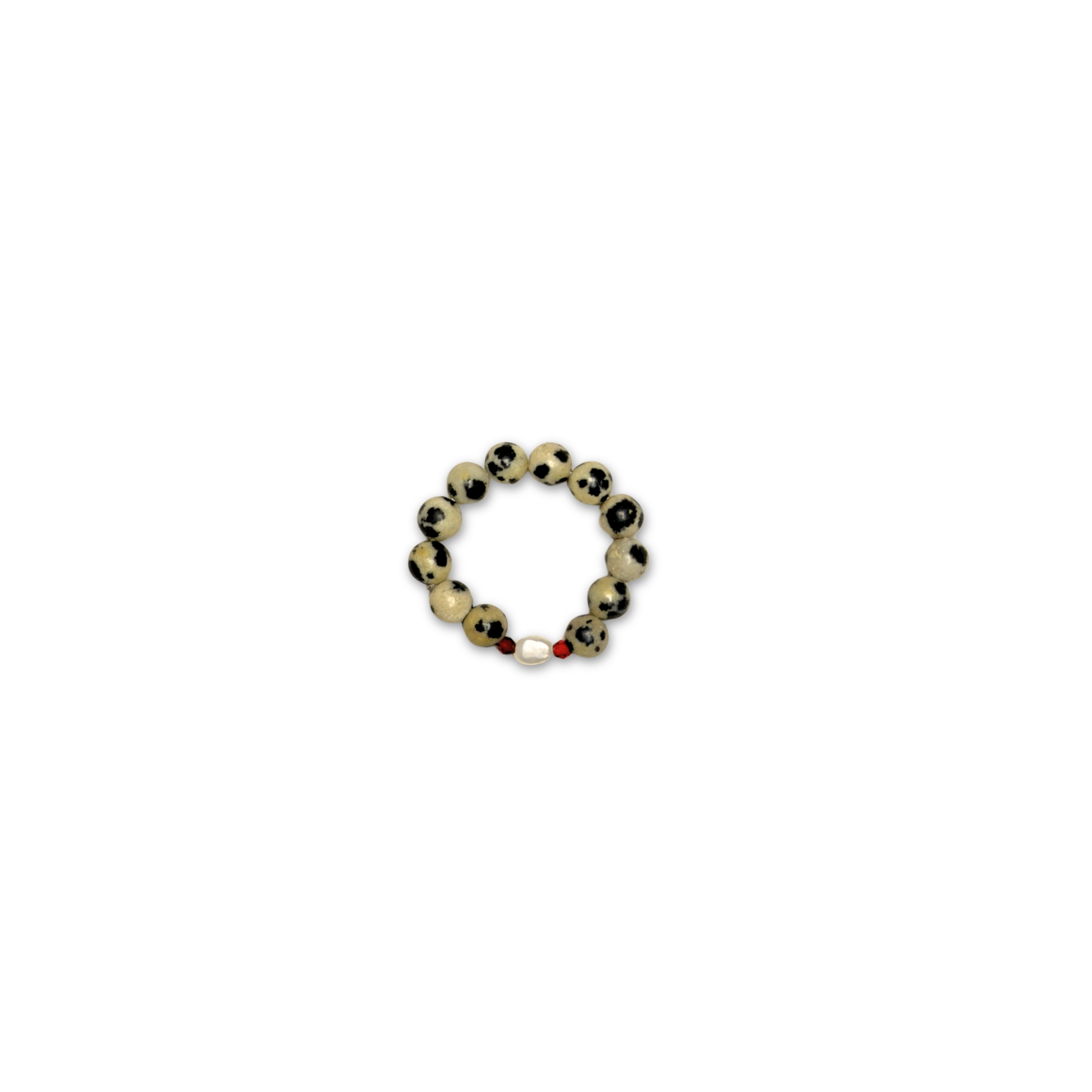 ACHIY RING 
ANELLO PIETRE CALMATIAN E PERLE