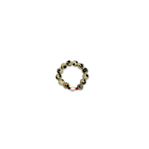 ACHIY RING 
ANELLO PIETRE CALMATIAN E PERLE