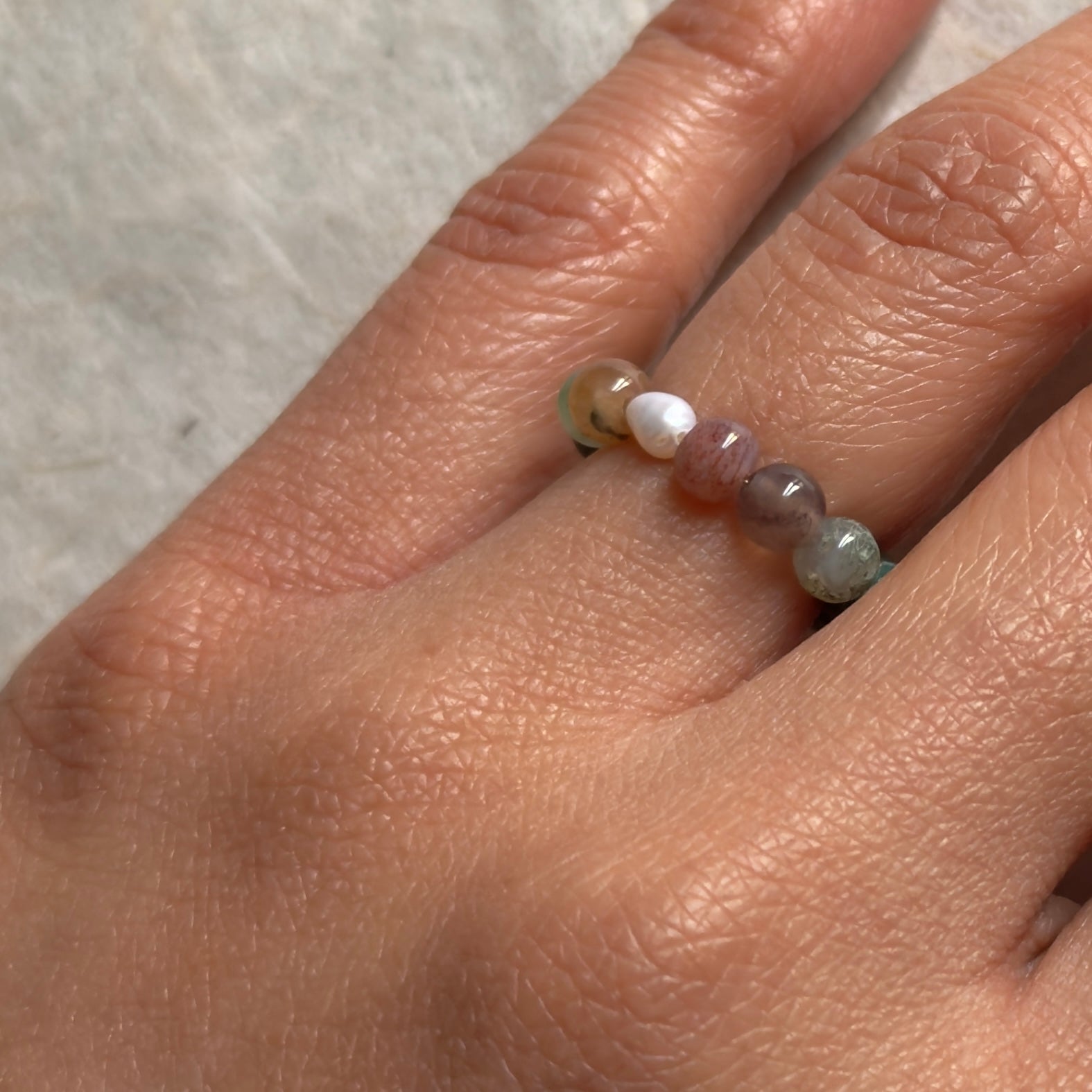 SARA RING 
SARA ANELLO
AGATA E PERLE